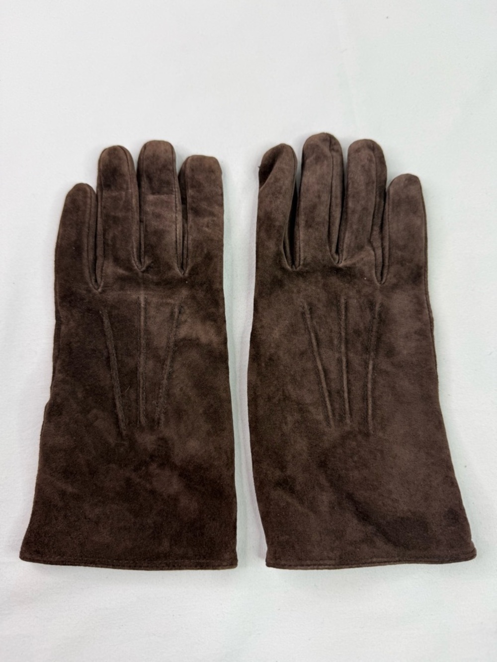 ARIS Brown Suede Leather Gloves Fleece Lining Size XL